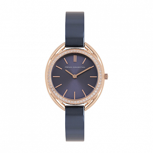 French Connection Women Navy Blue Analogue
